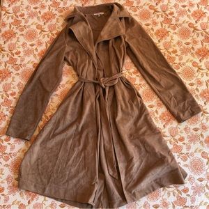 Suede Camel Coat